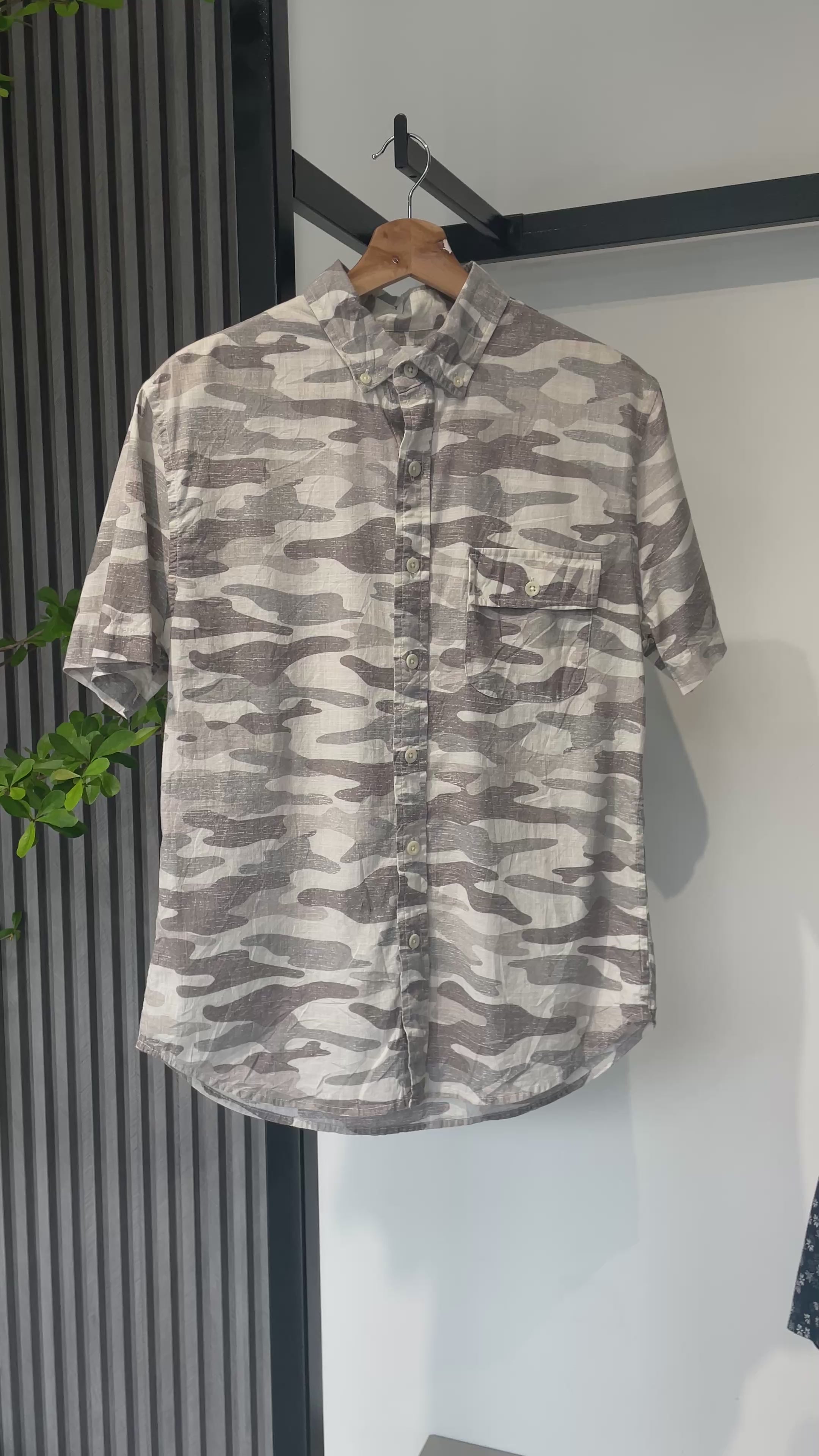Camisa True Craft Camuflado Gris