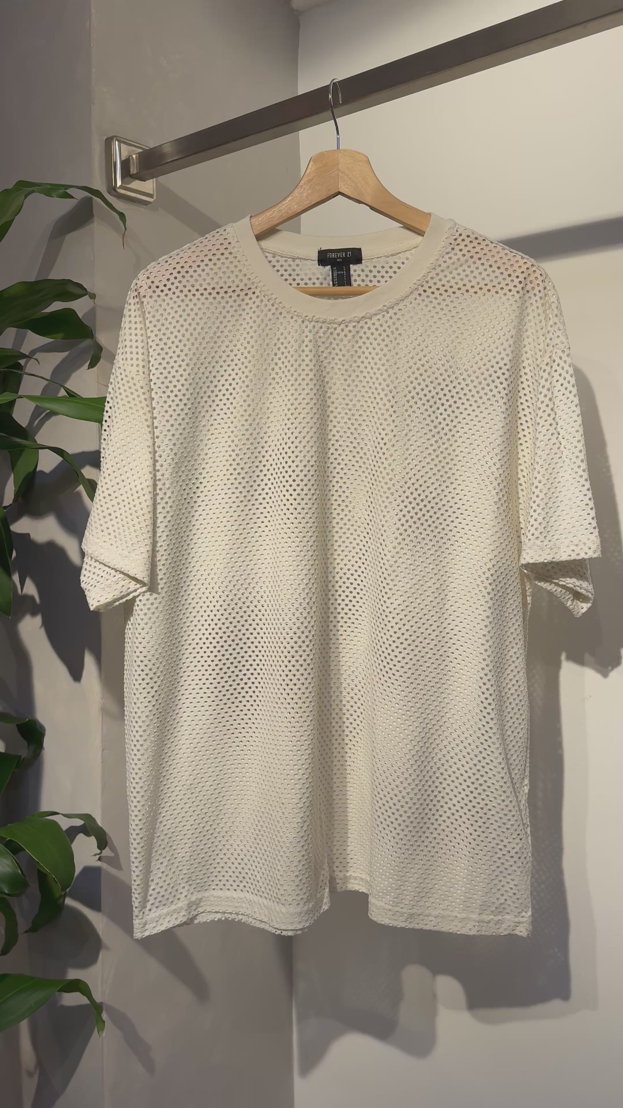 Camiseta Forever 21 Blanco Hueso