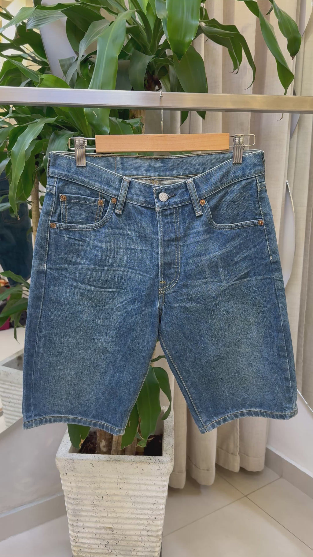 Bermuda Levi's 501  Jean Azul Oscuro