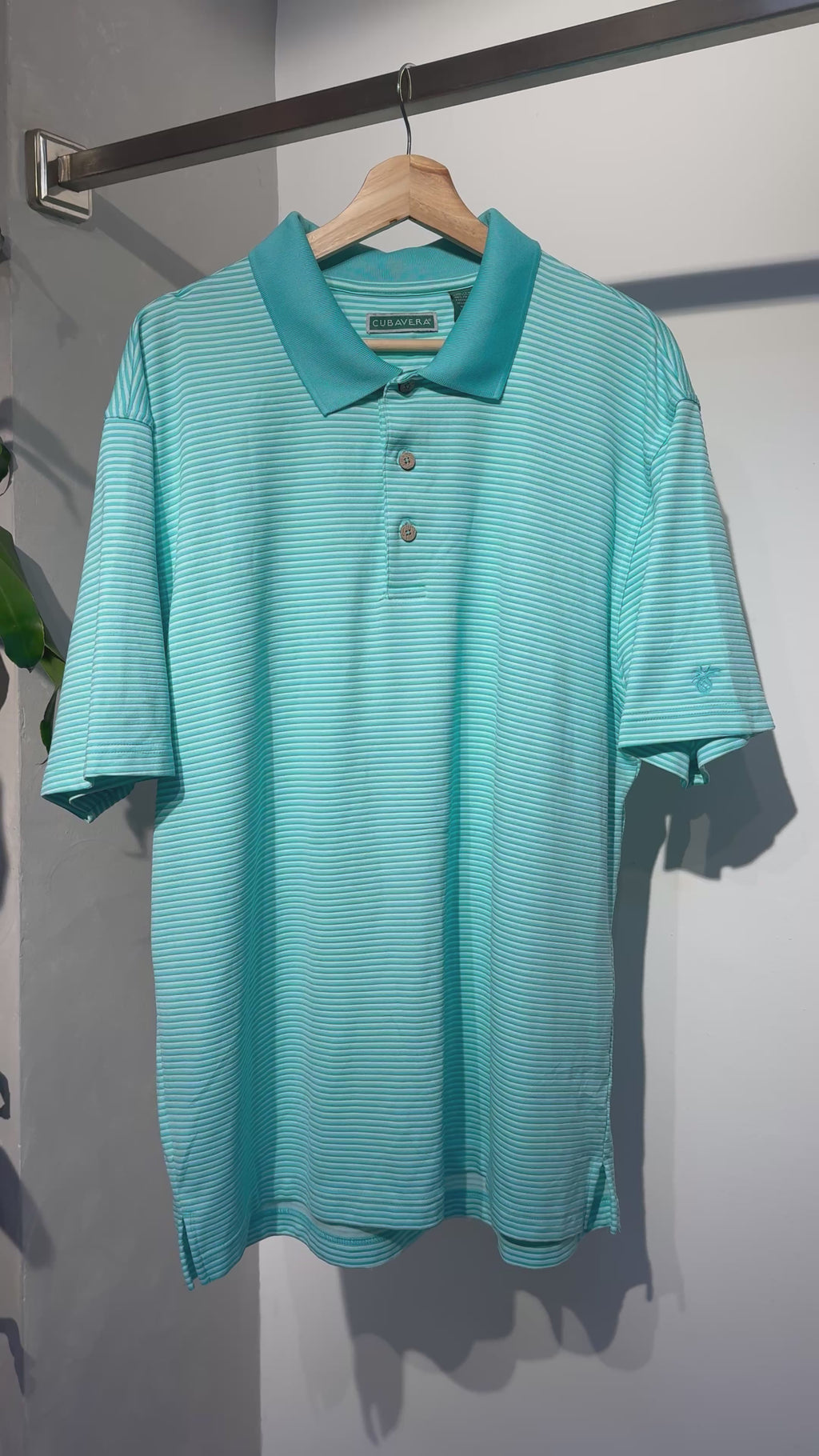 Polo Cubavera — Rayas Turquesa