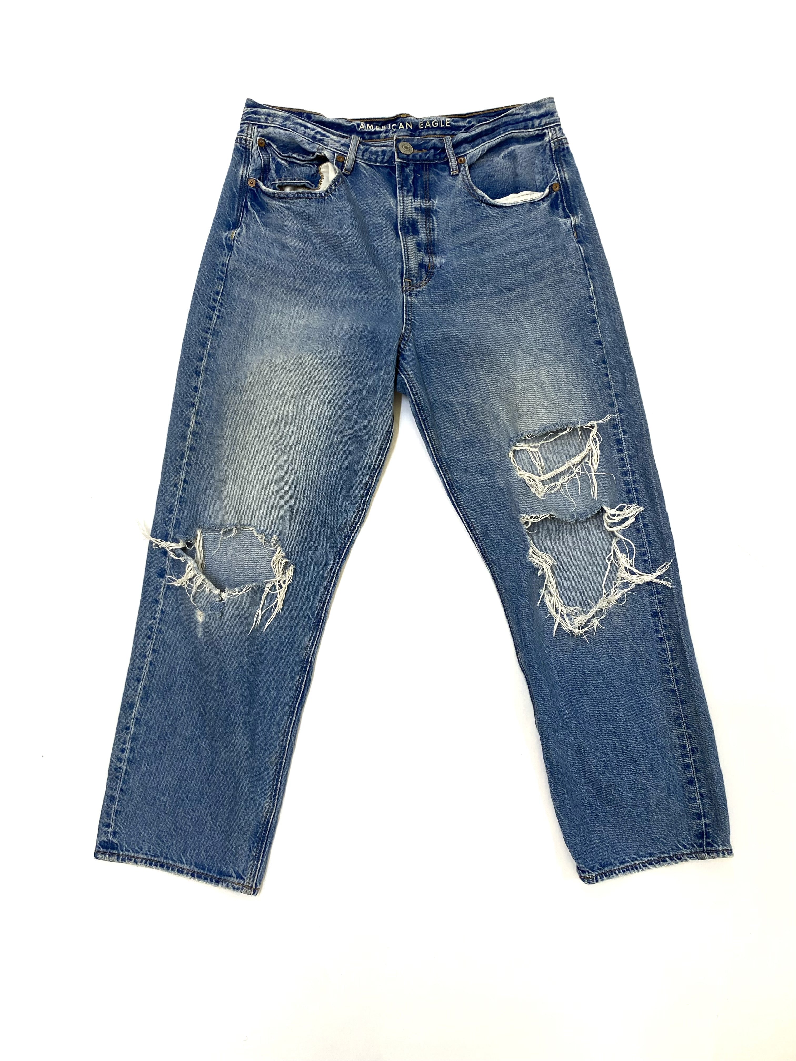 Jean American Eagle Destroyed azul