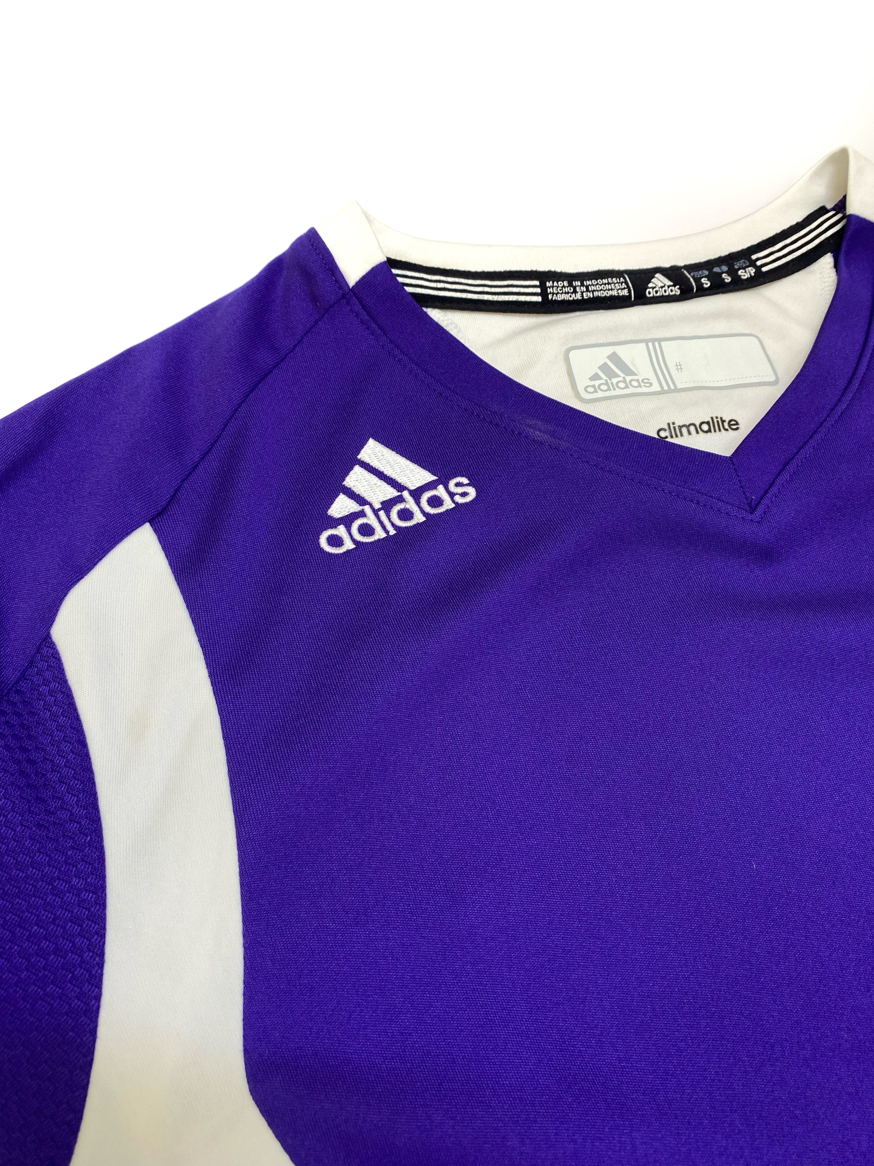 Camiseta Adidas Climalite Deportiva Morada / Blanca