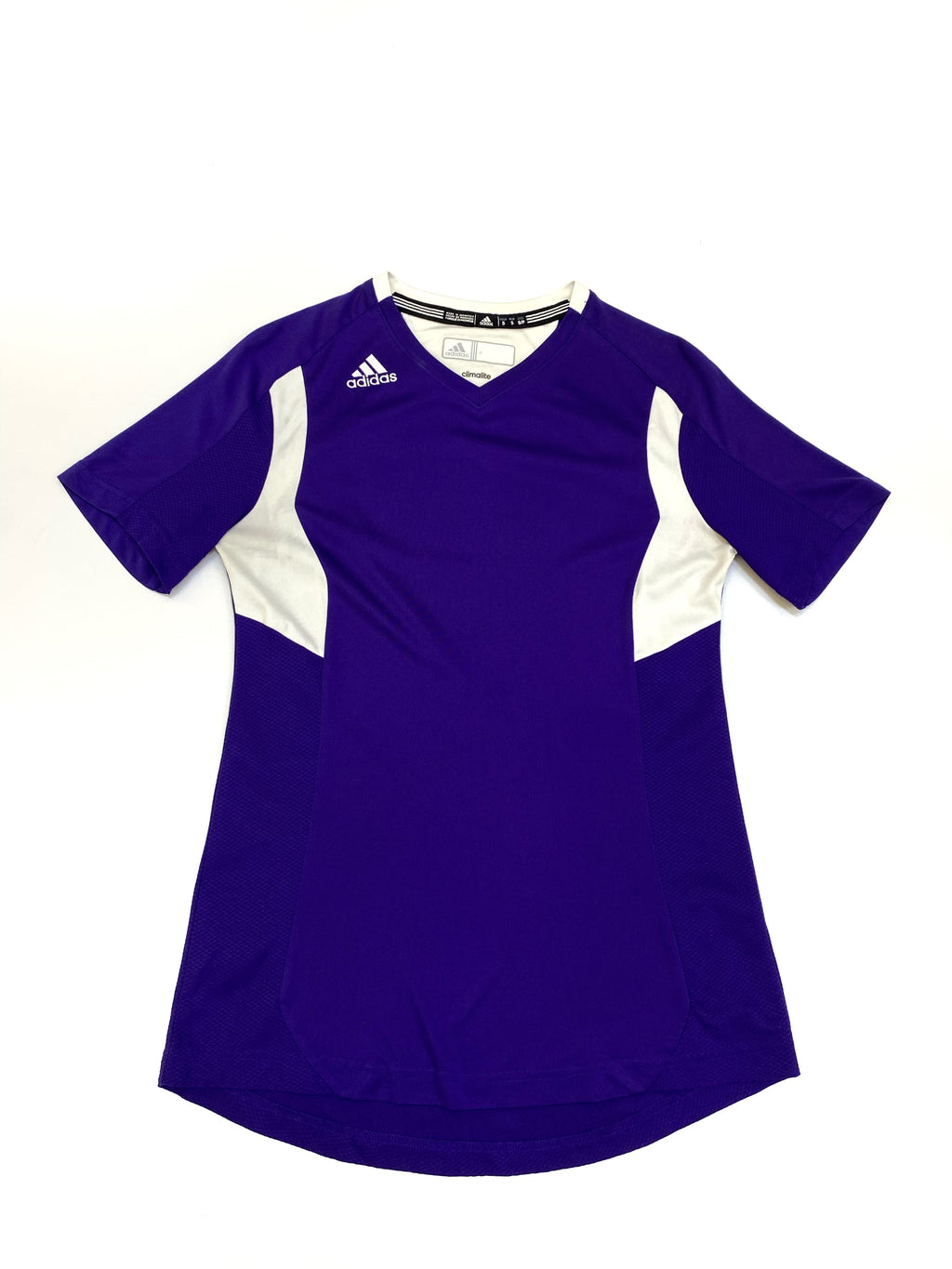 Camiseta Adidas Climalite Deportiva Morada / Blanca
